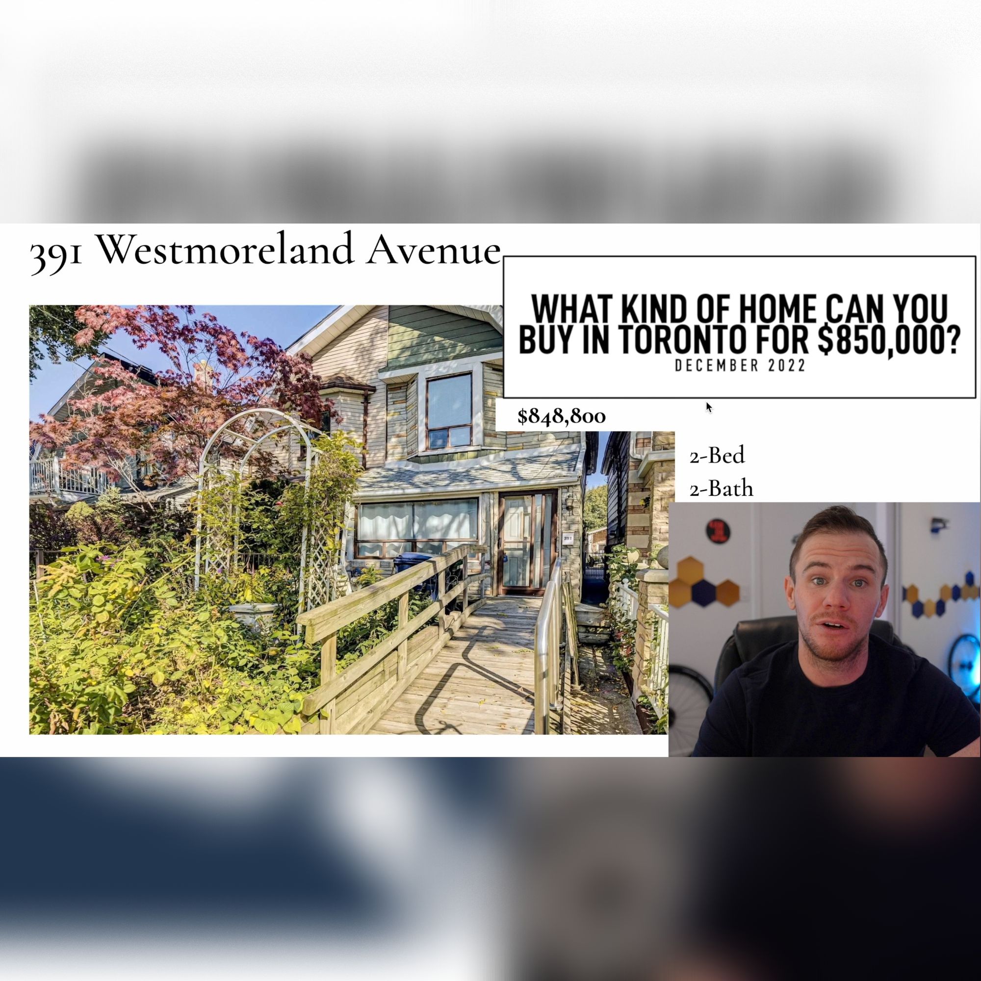 What kind of house can you buy in Toronto for $850,000? | 391 Westmoreland Ave | December 2022